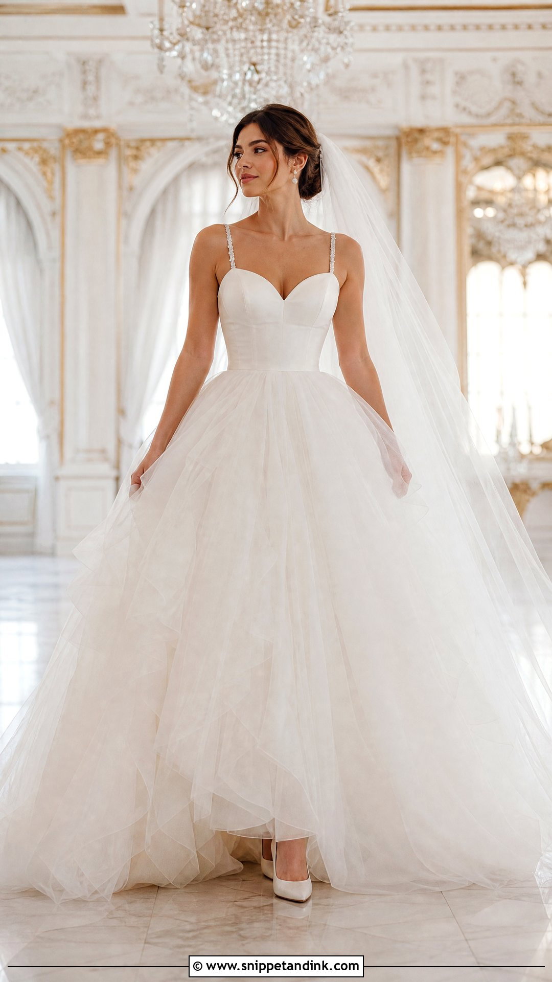 Ball Gown Strappy Wedding Dress - Snippet and Ink - 20 Strappy Wedding Dress Ideas