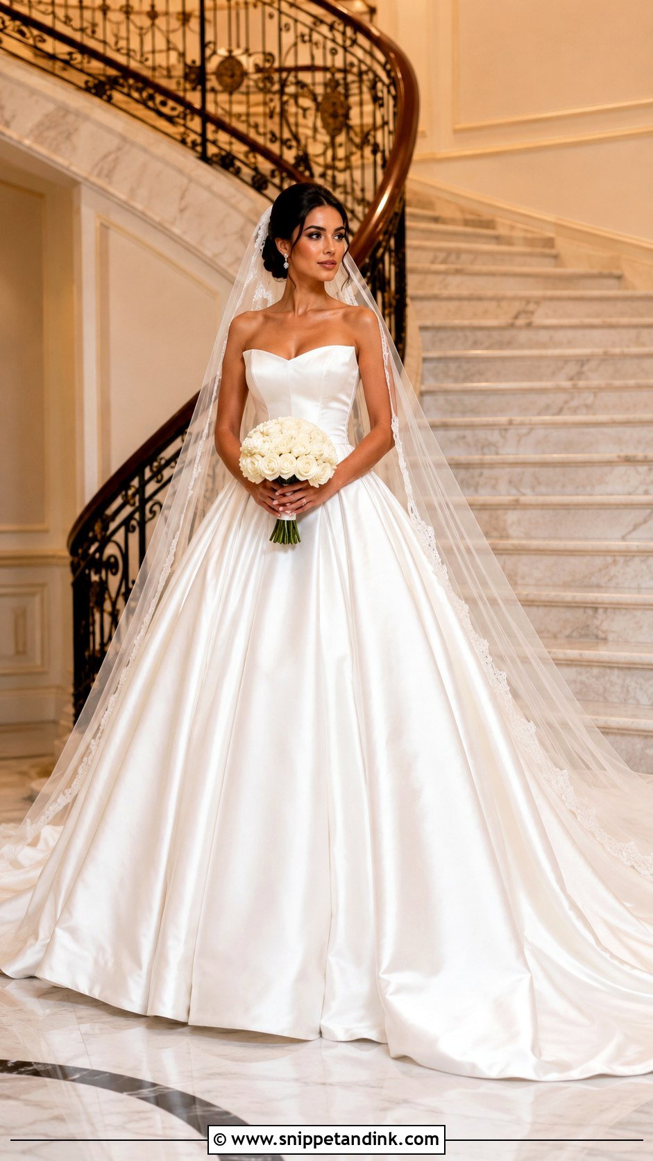 Ball Gown Train Wedding Dress - Snippet and Ink - 25 Bridal Train Styles
