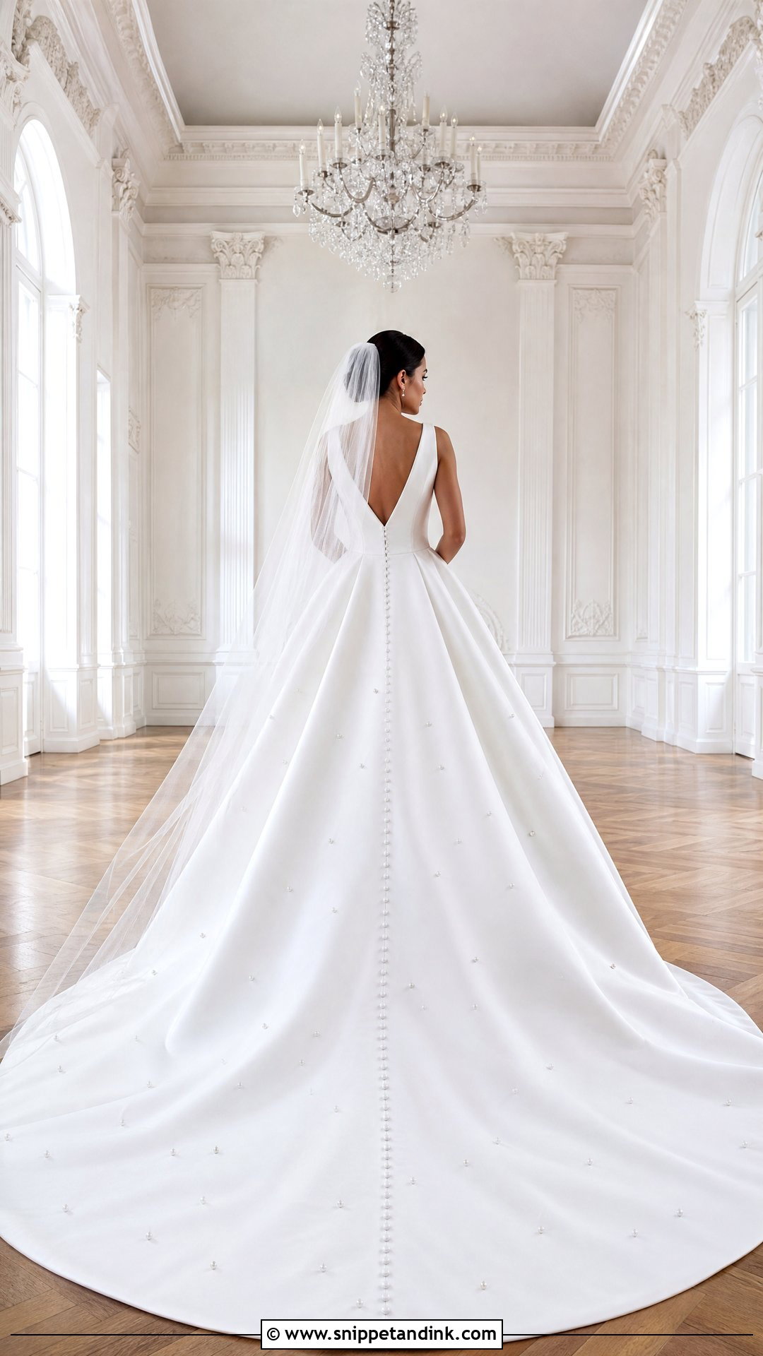 Ball Gown V Back Wedding Dress - Snippet and Ink - 20 V Back Wedding Dress Ideas