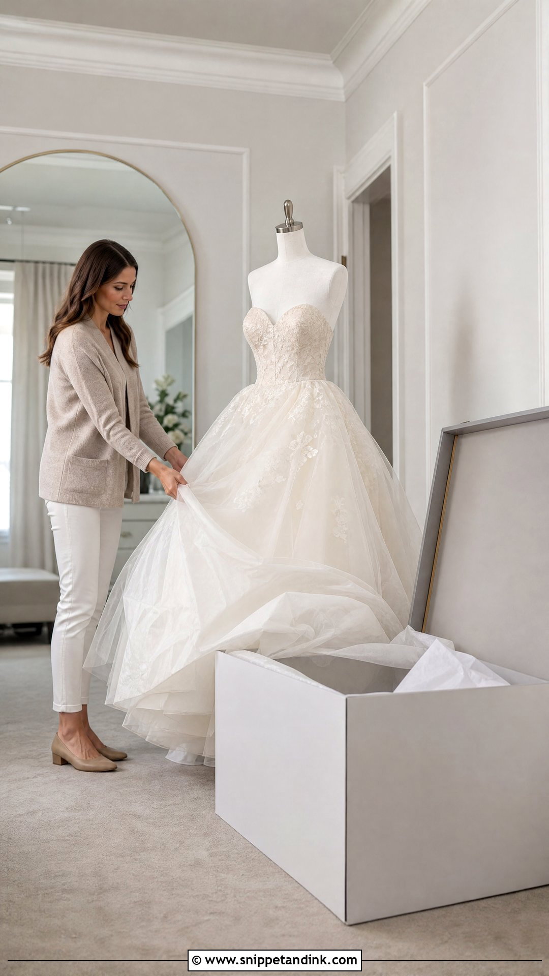 Ball Gown Wedding Dress Storage - Snippet and Ink - 20 Wedding Dress Storage Ideas