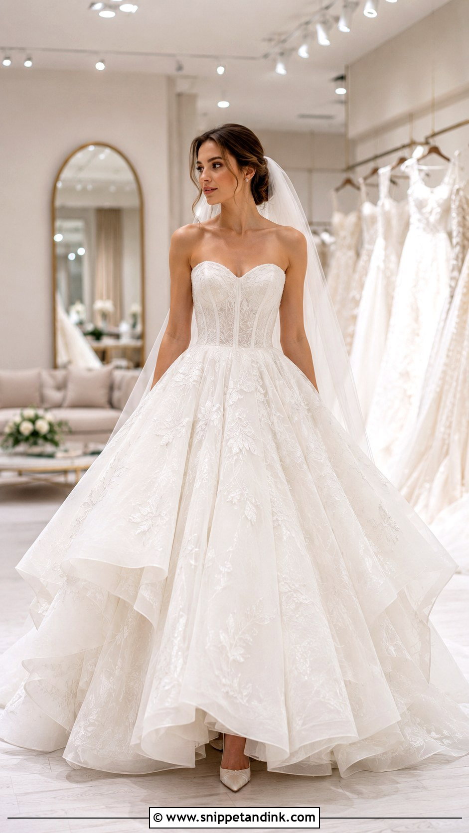 Ball Gown Wedding Dress With Fitted Bodice - Snippet and Ink - 25 Hourglass Wedding Dress Ideas