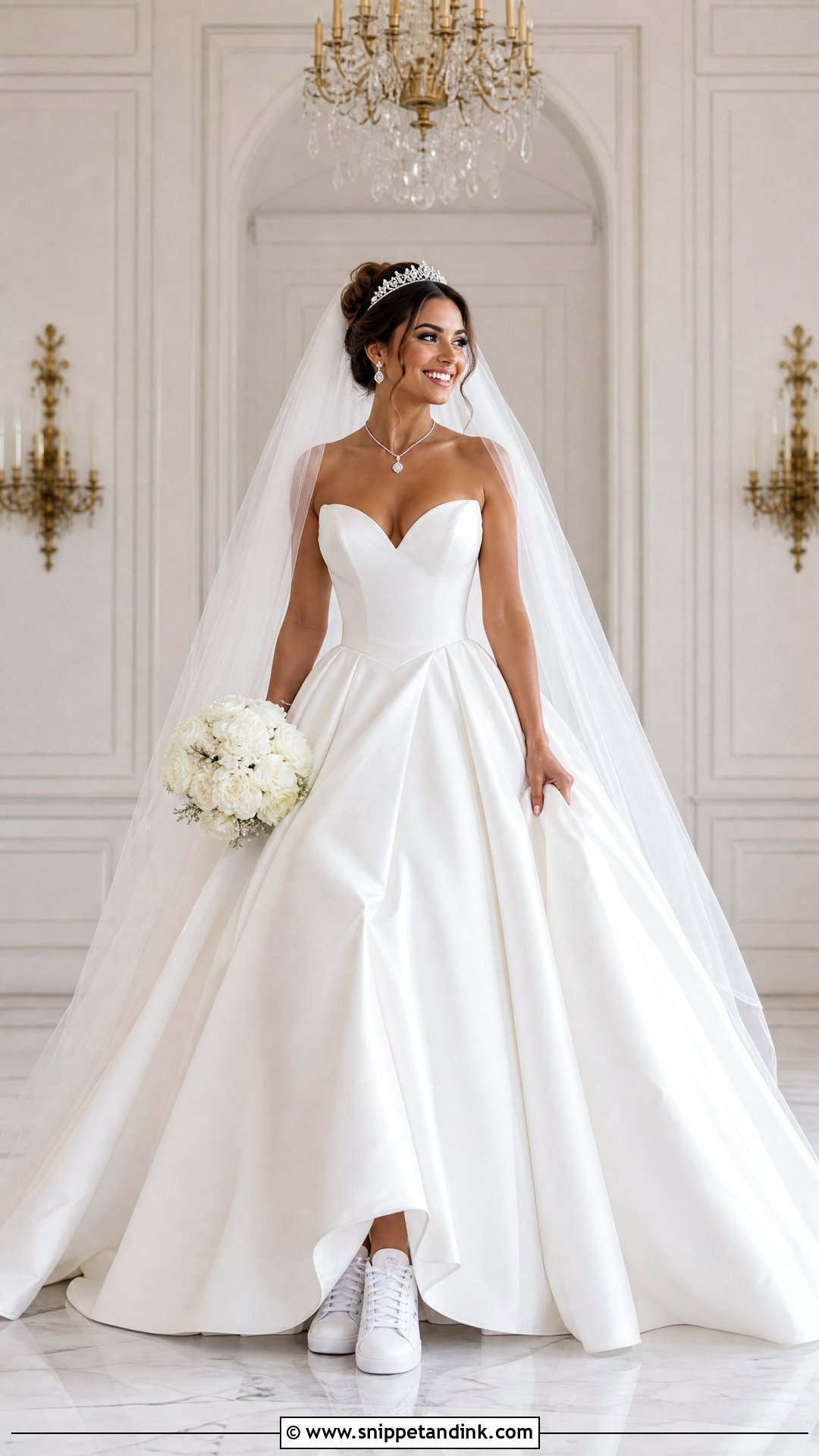 Ball Gown Wedding Dress With Hidden Sneakers - Snippet and Ink - 25 Wedding Dress with Sneakers Ideas