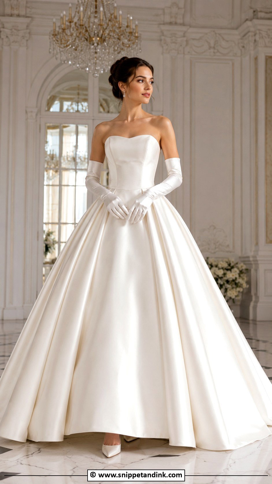 Ball Gown Wedding Dress With Long Gloves - Snippet and Ink - 30 Wedding Dress with Gloves Ideas