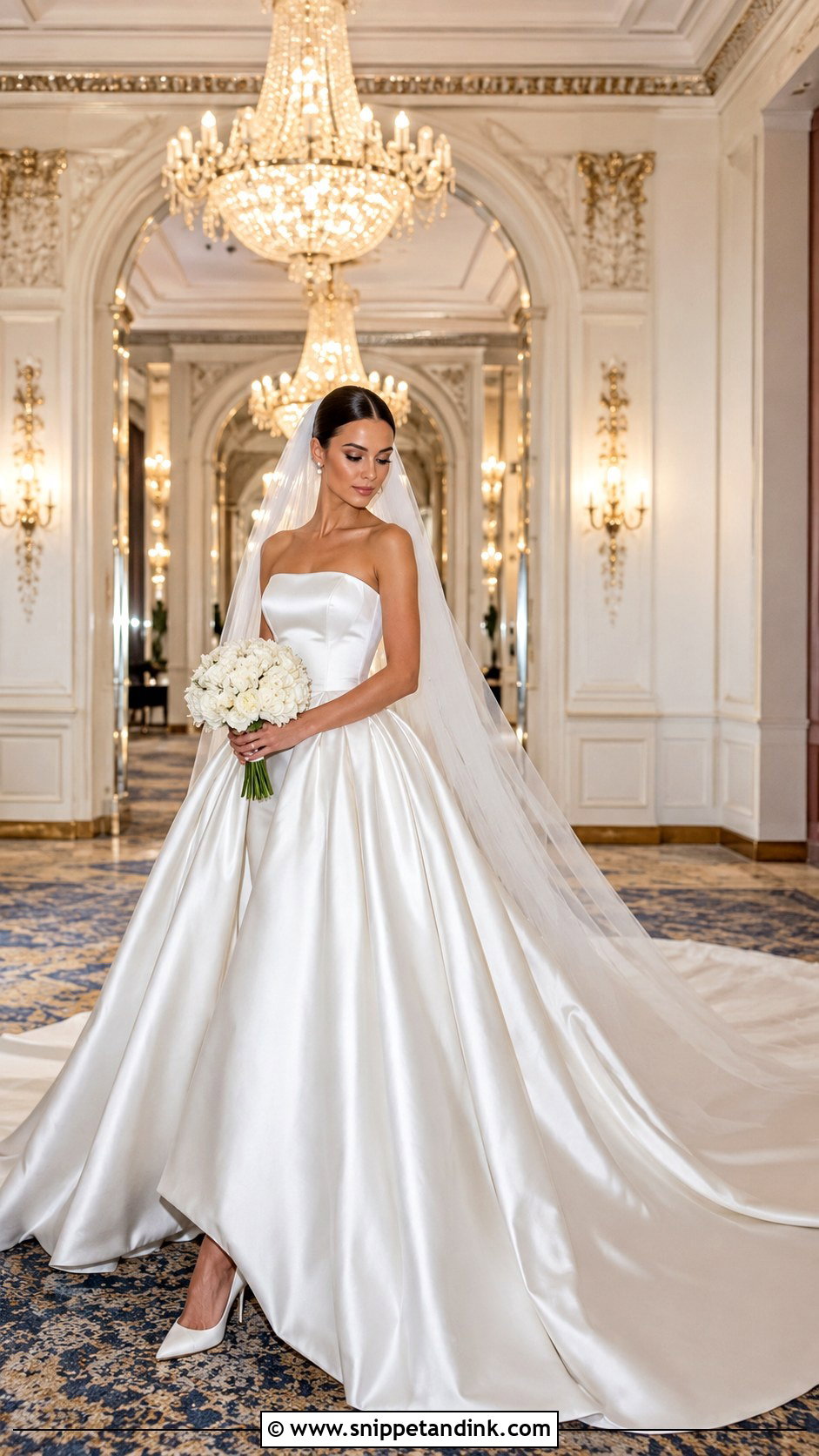 Ball Gown Wedding Dress With Long Train - Snippet and Ink - 25 Long Train Wedding Dresses