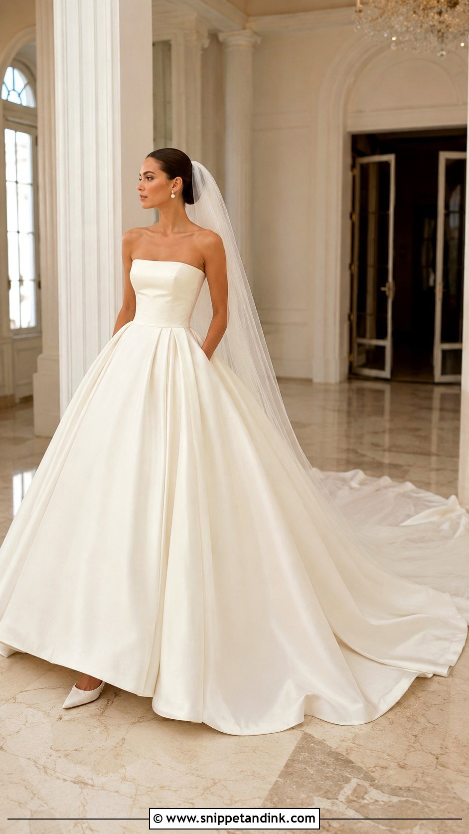 Ball Gown Wedding Dress With Long Train - Snippet and Ink - 25 Long Train Wedding Dress Ideas