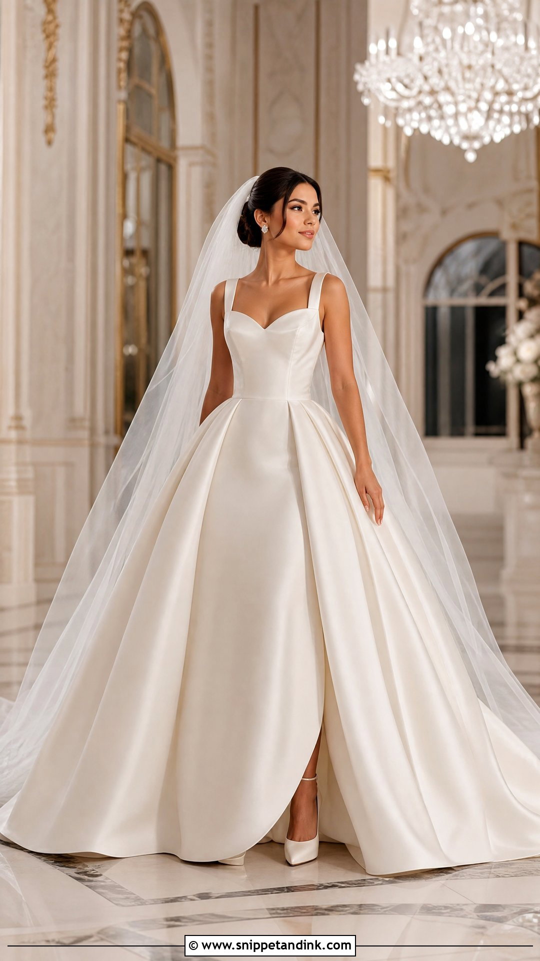 Ball Gown Wedding Dress With Long Veil - Snippet and Ink - 25 Gorgeous Wedding Dress Ideas