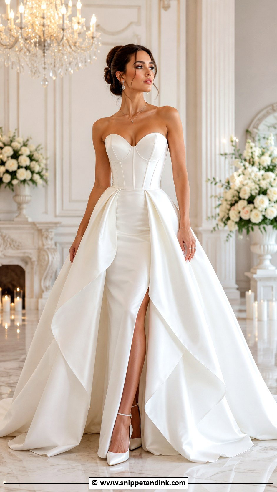 Ball Gown Wedding Dress With Removable Skirt - Snippet and Ink - 30 2 in 1 Wedding Dress Ideas