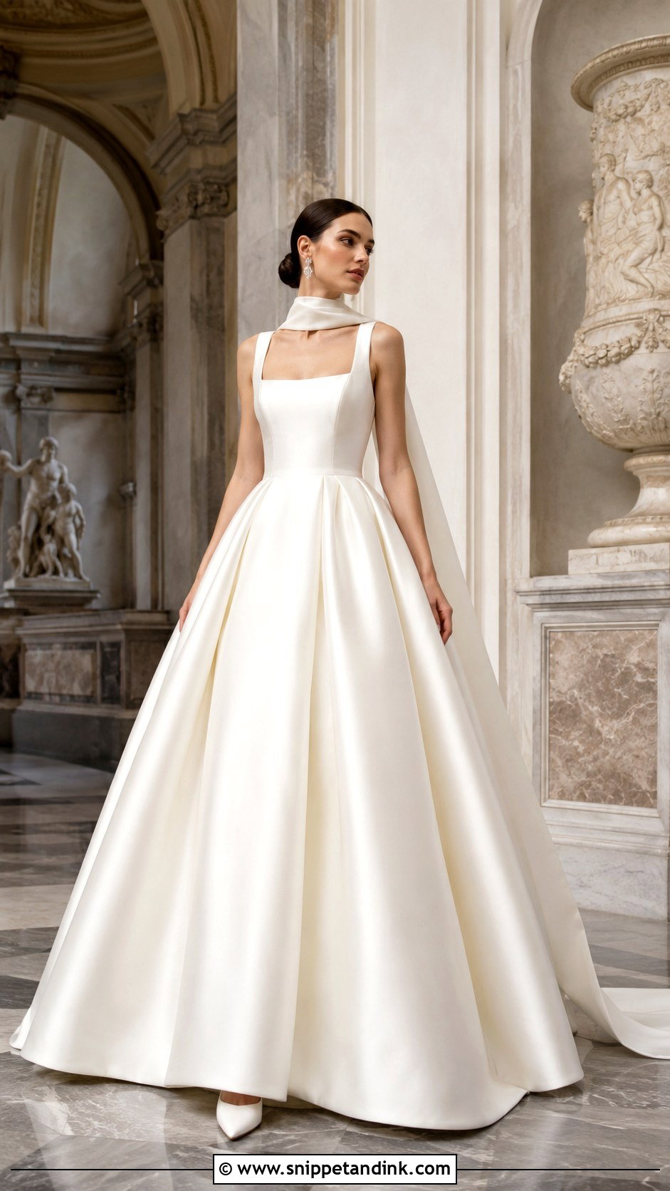 Ball Gown Wedding Dress With Scarf - Snippet and Ink - 20 Wedding Dresses with Scarf