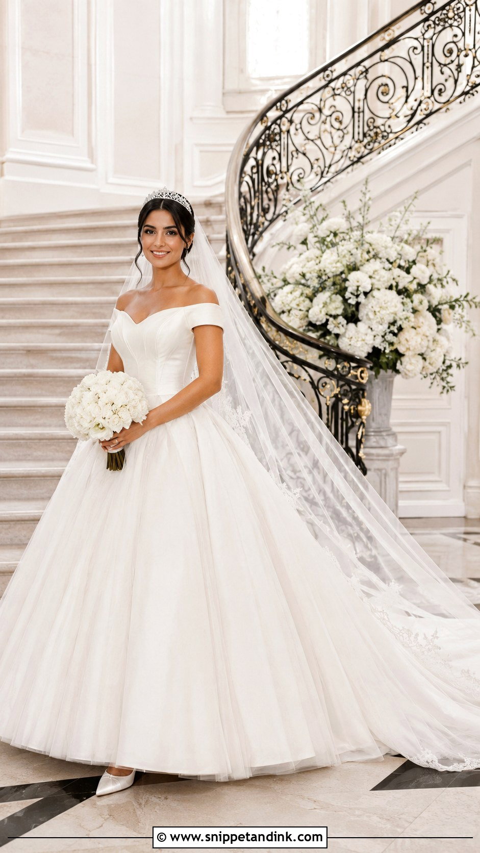 Ball Gown Wedding Dress With Tiara - Snippet and Ink - 25 Wedding Dress Style Ideas