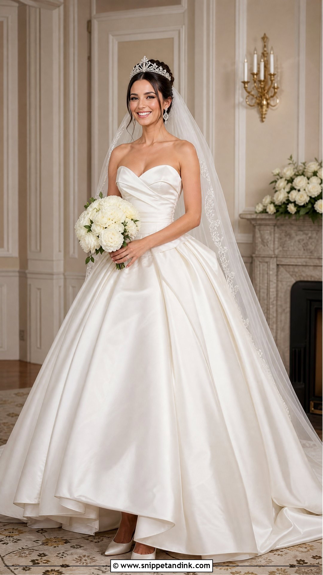 Ball Gown Wedding Dress With Tiara - Snippet and Ink - 25 Different Wedding Dress Styles