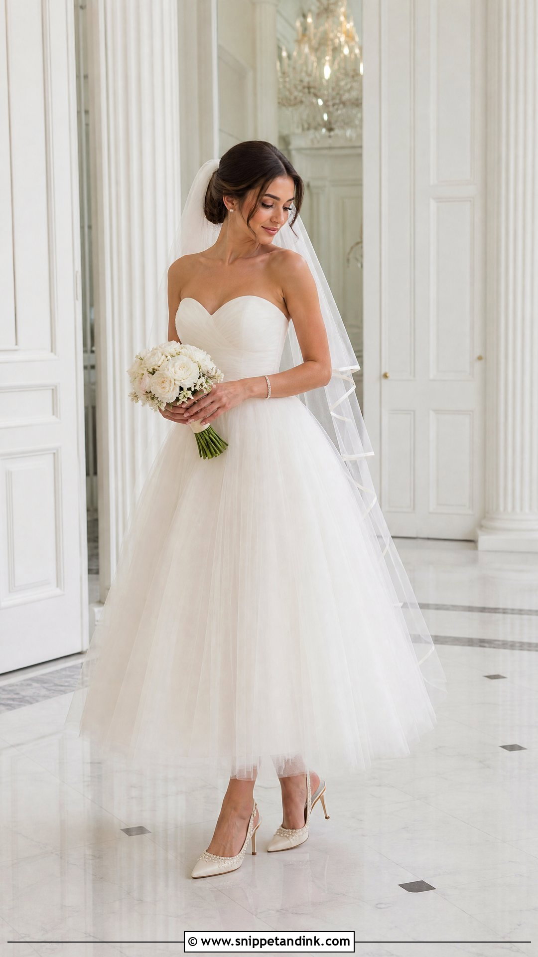 Ballerina Length Wedding Dress - Snippet and Ink - 20 Wedding Dress Length Ideas