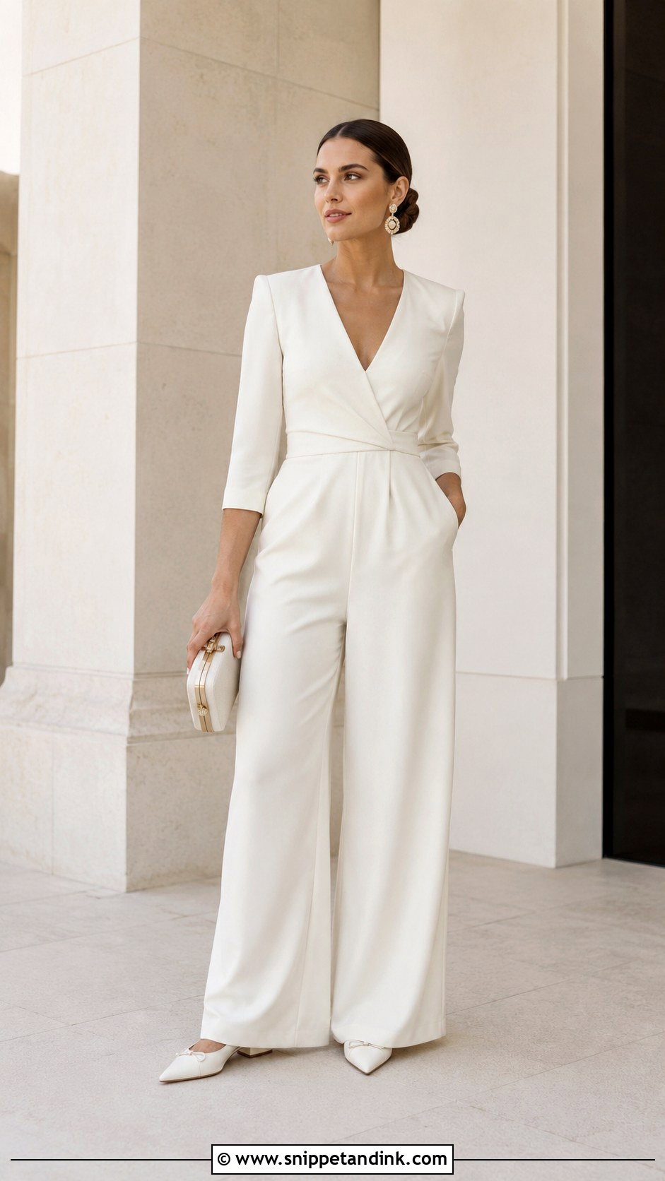 Ballet Flats With Wedding Jumpsuit - Snippet and Ink - 25 Wedding Ballet Flats Ideas