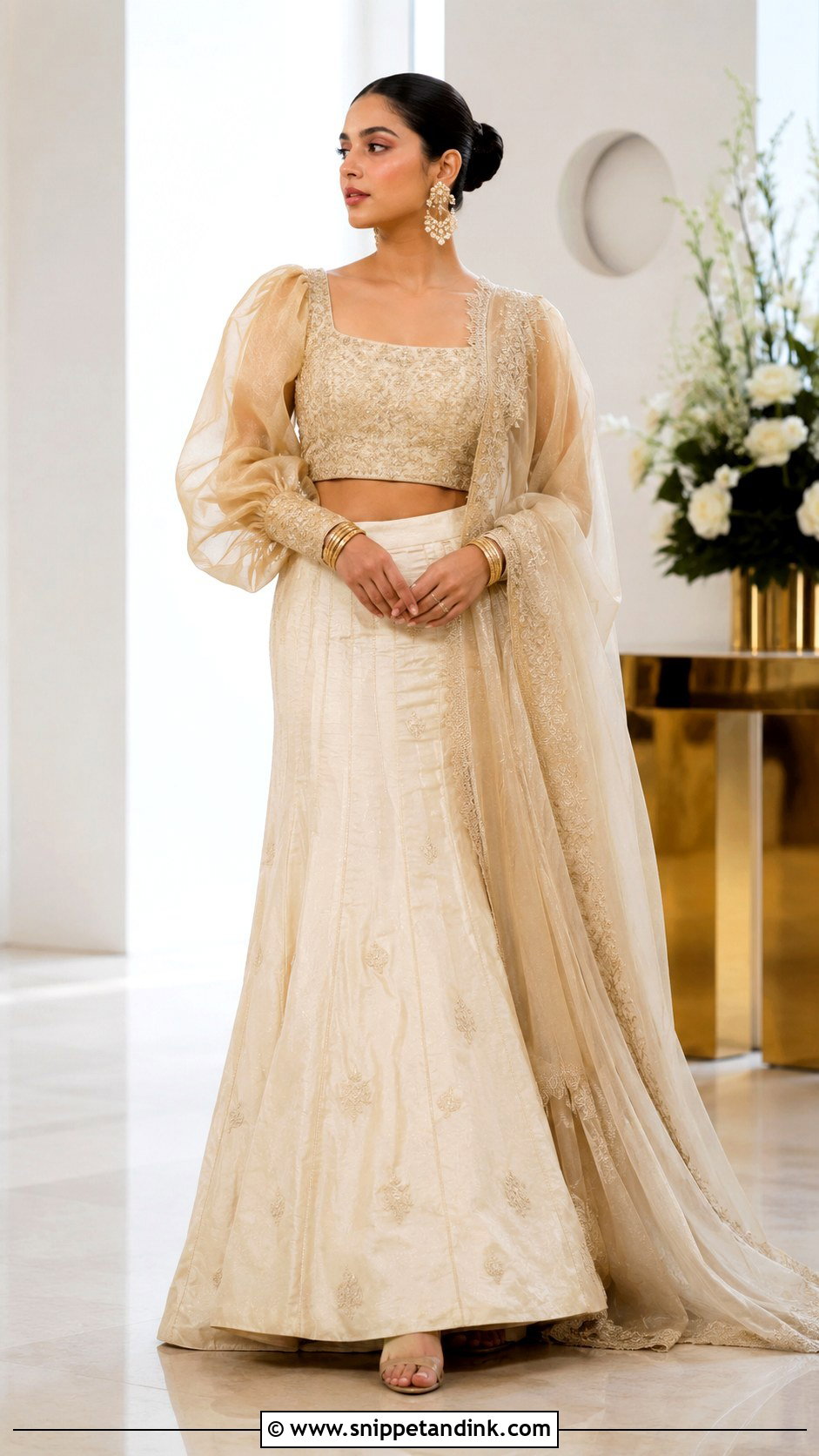 Balloon Sleeve Bridal Blouse - Snippet and Ink - 20 Bridal Blouse Sleeve Designs
