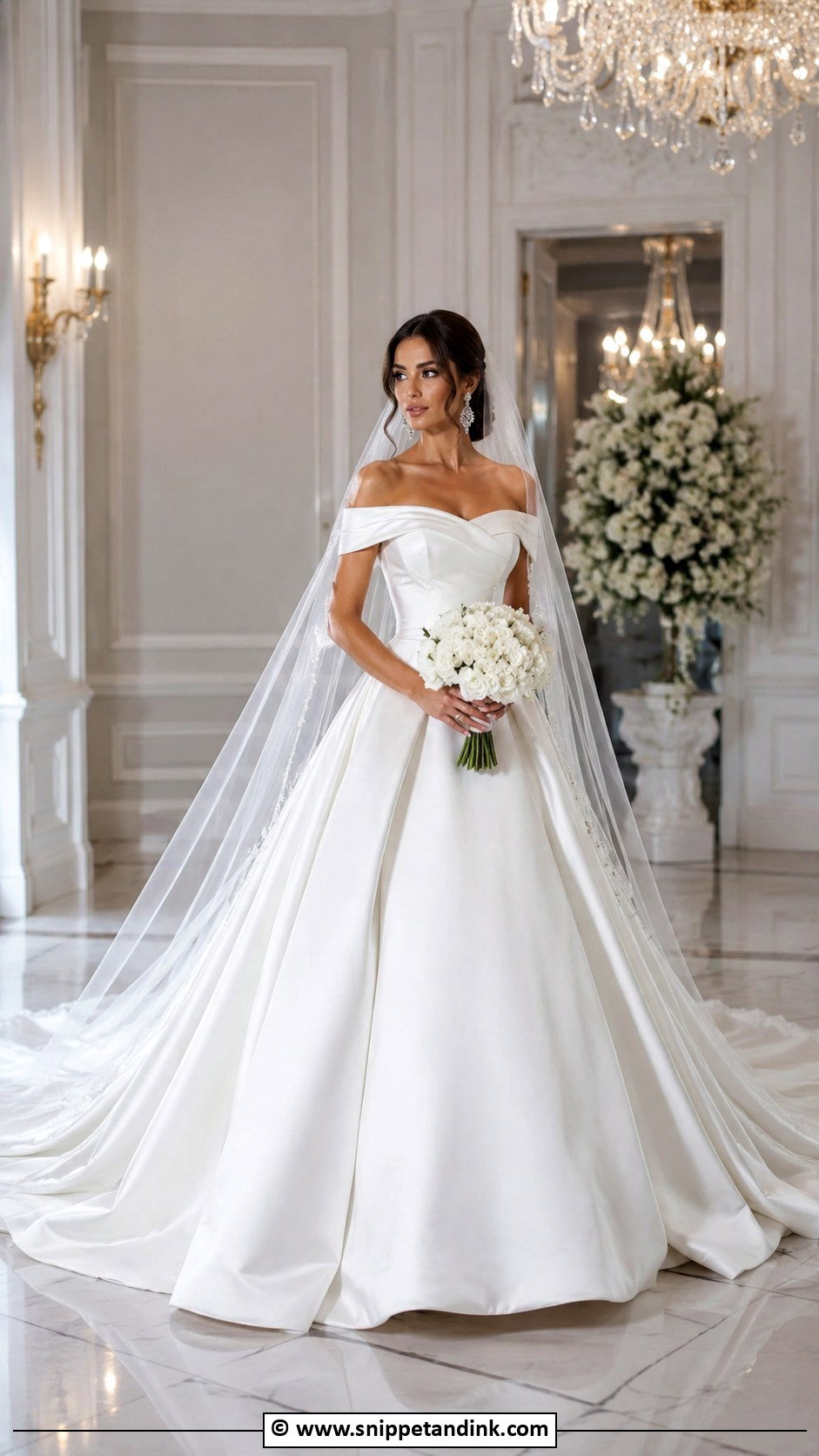 Ballroom A Line Wedding Dress With Long Train - Snippet and Ink - 30 Aline Wedding Dress Ideas