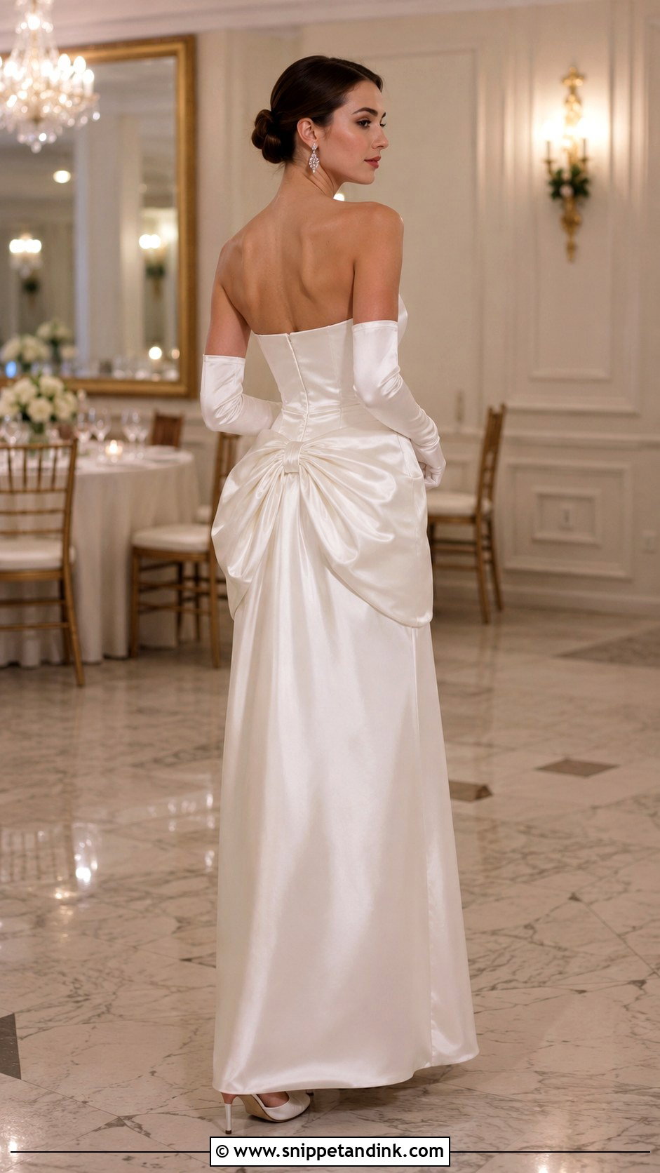 Ballroom Bustle Satin Wedding Dress - Snippet and Ink - 25 Bustle Wedding Dress Styles