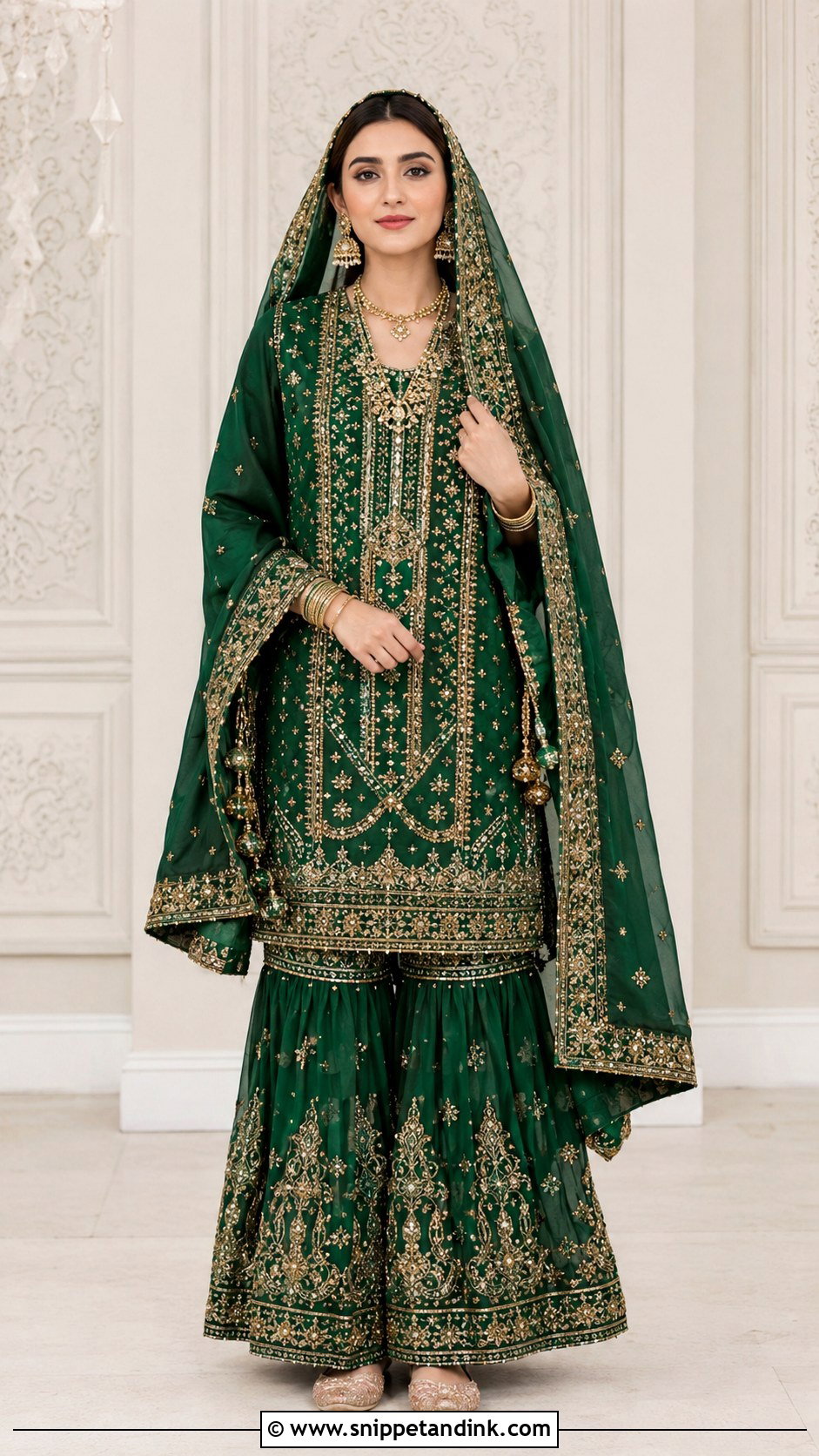 Balochi Bridal Sharara - Snippet and Ink - 20 Balochi Bridal Dress Ideas