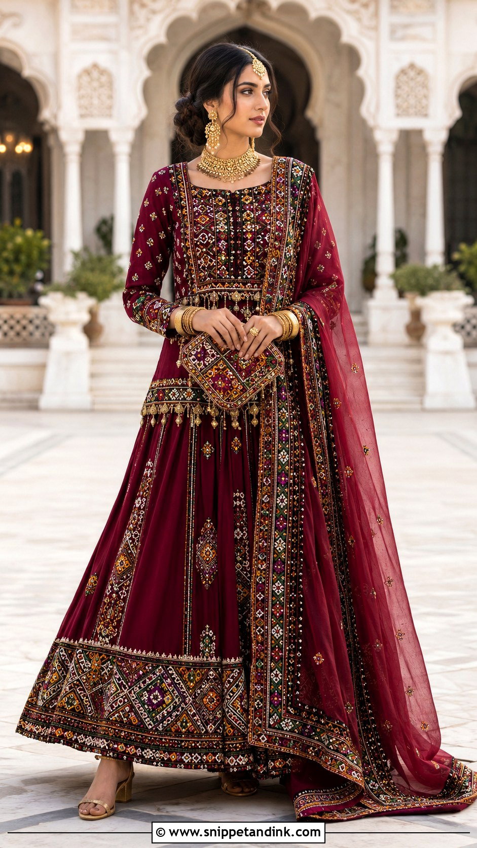 Balochi Embroidered Lehenga Wedding Dress - Snippet and Ink - 20 Balochi Wedding Dresses