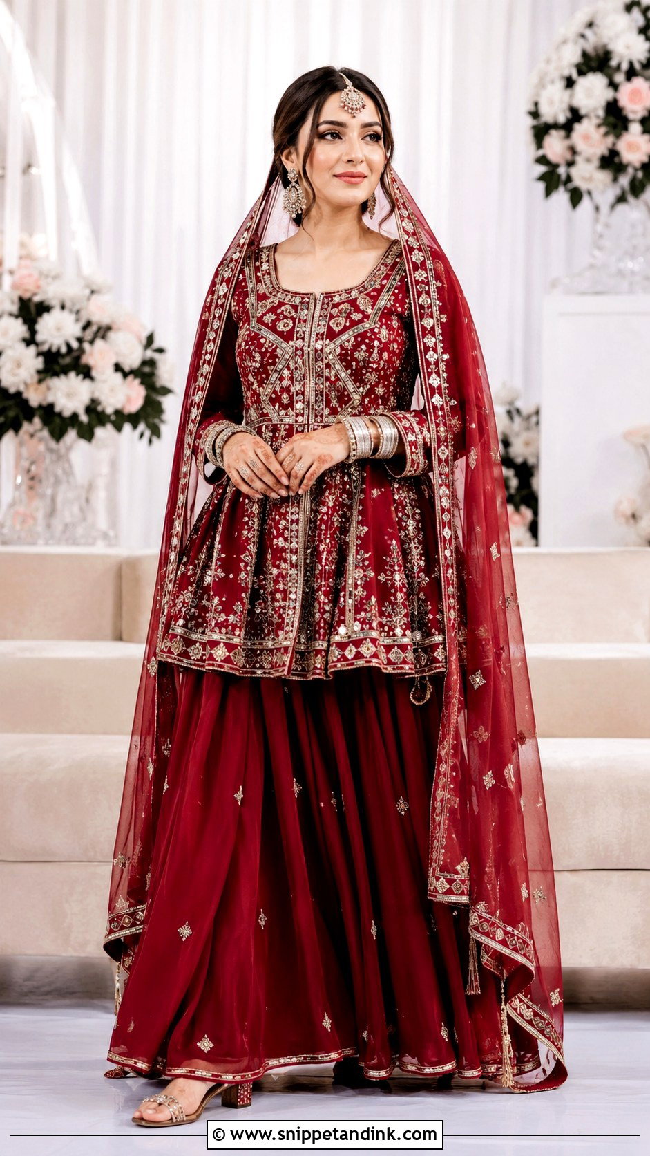 Balochi Peplum and Skirt Wedding Dress - Snippet and Ink - 20 Balochi Wedding Dresses