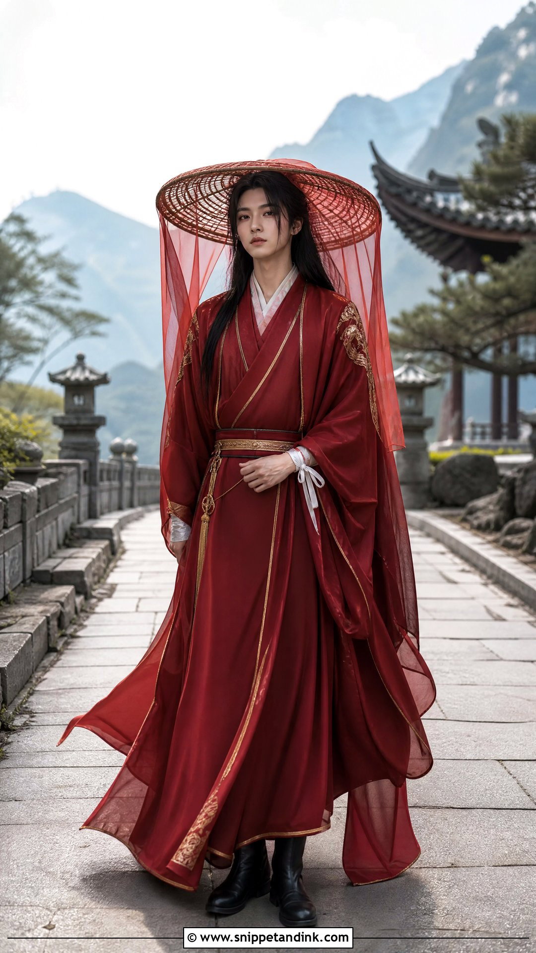 Bamboo Hat Xie Lian Wedding Dress - Snippet and Ink - 20 Xie Lian Wedding Dress Ideas