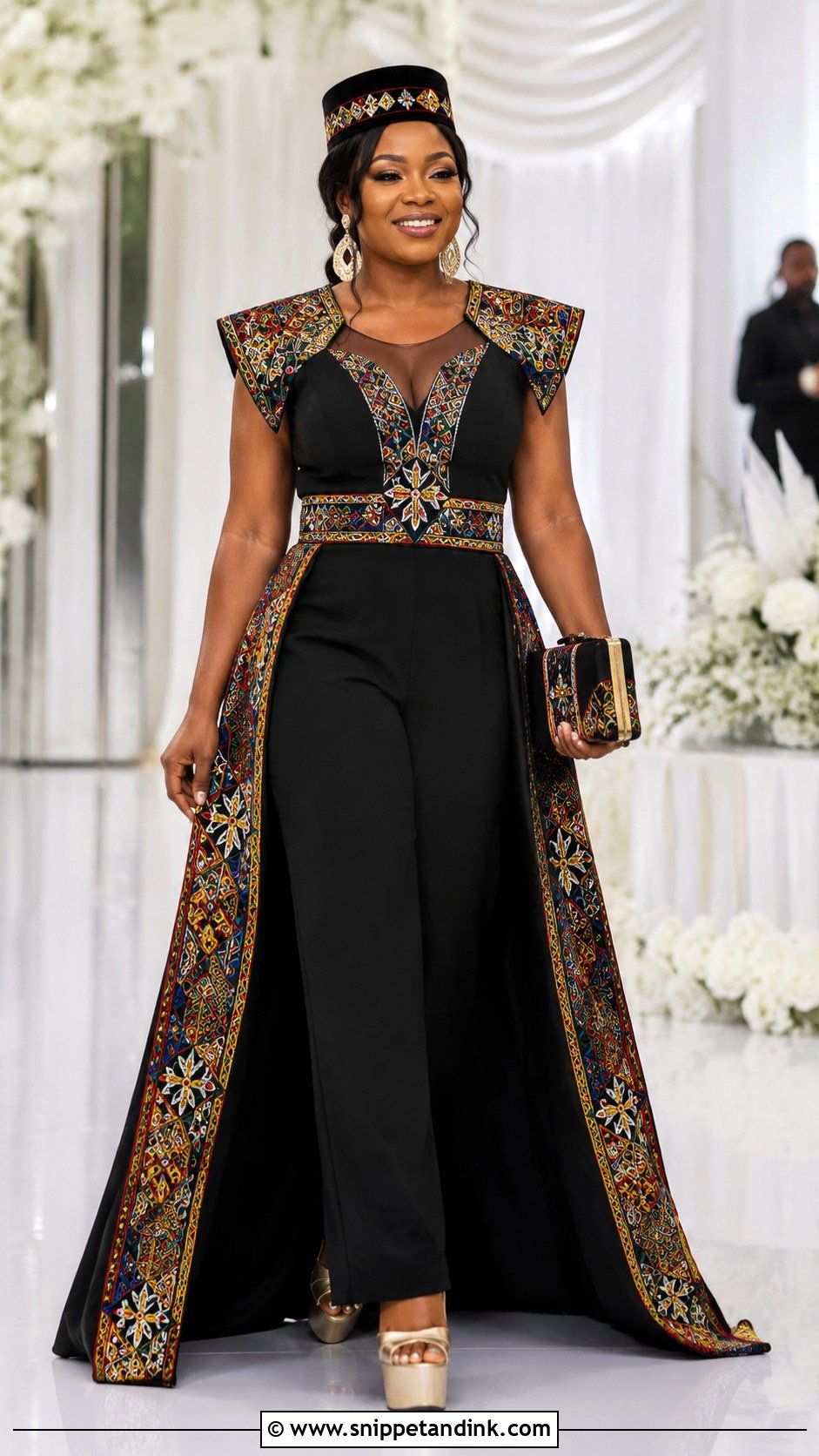 Bamenda Toghu Bridal Jumpsuit - Snippet and Ink - 20 Bamenda Traditional Wedding Dress Ideas