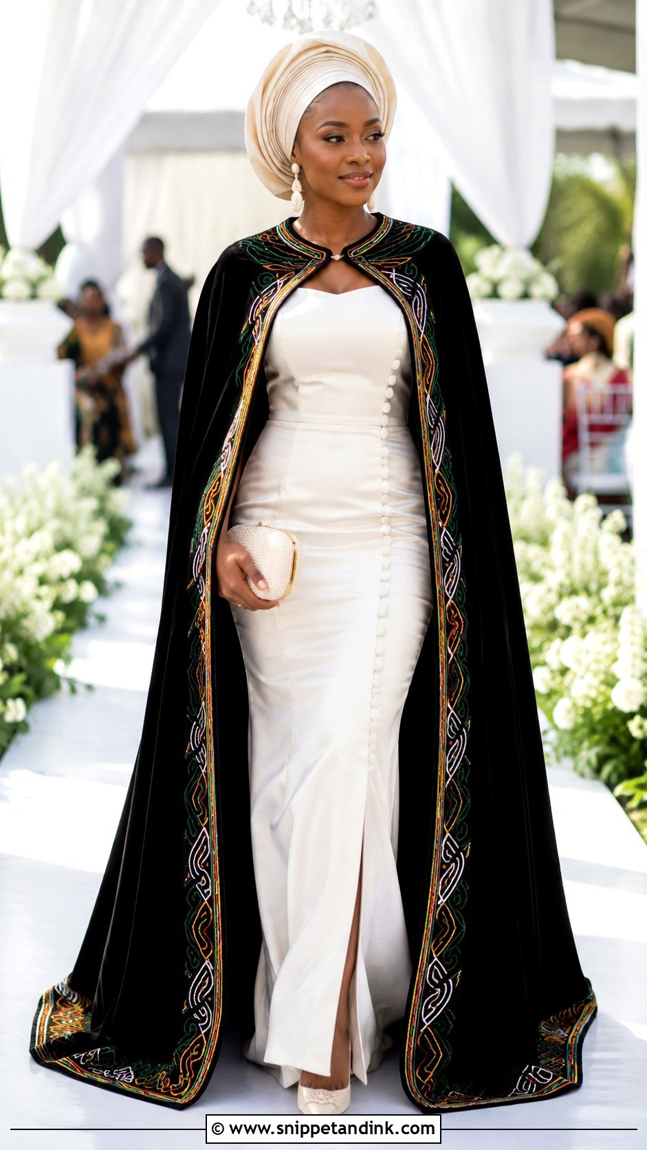Bamenda Toghu Cape Wedding Dress - Snippet and Ink - 20 Bamenda Traditional Wedding Dress Ideas