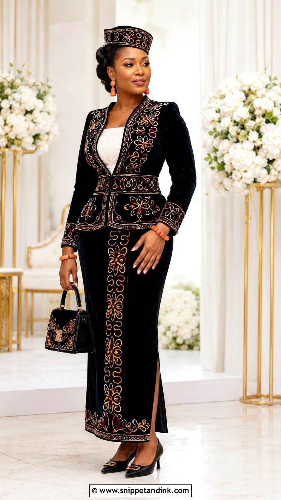 Bamenda Toghu Skirt Suit - Snippet and Ink - 20 Bamenda Traditional Wedding Dress Ideas