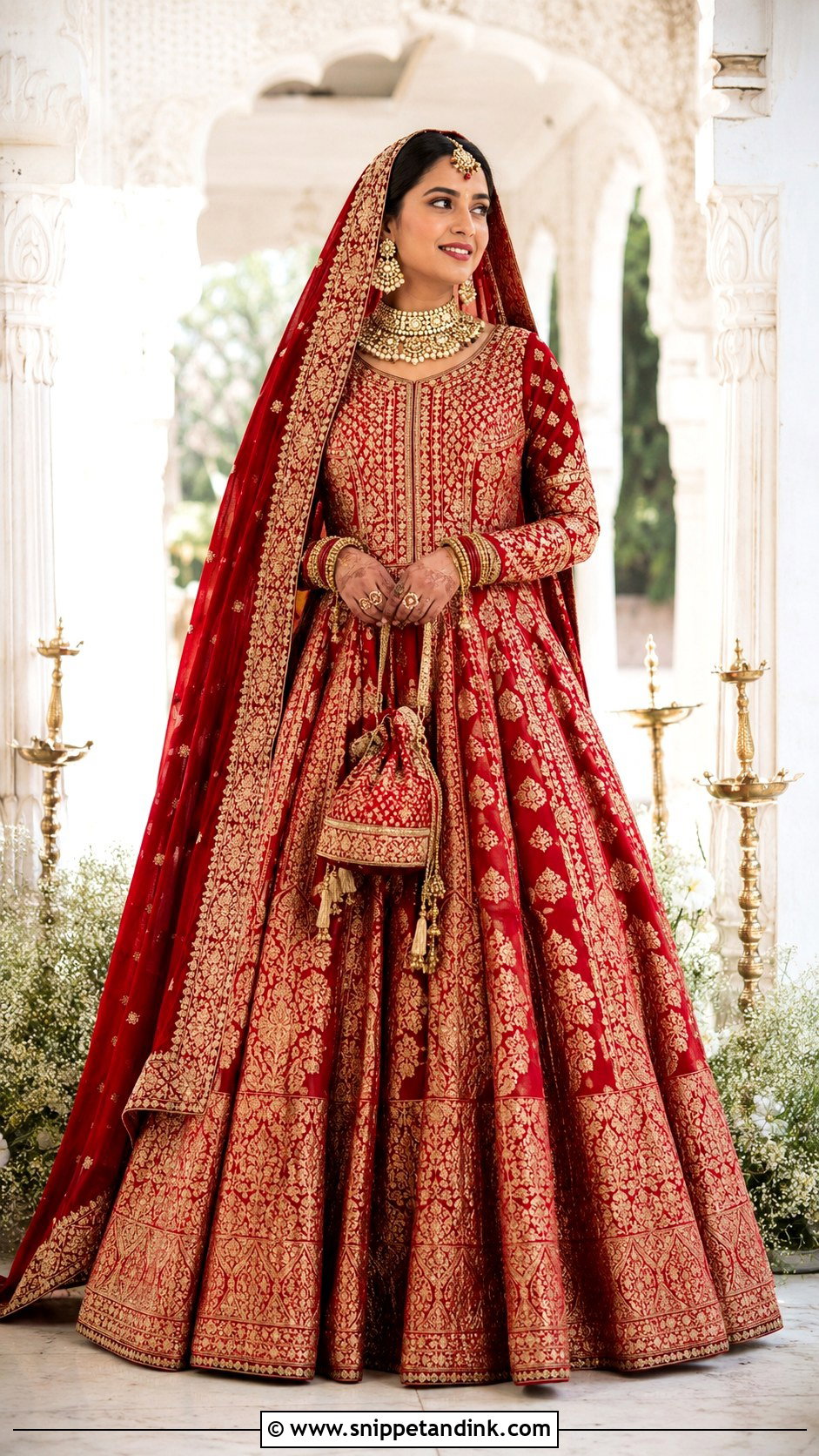 Banaras Bridal Anarkali Dress With Heavy Dupatta - Snippet and Ink - 20 Banaras Anarkali Dresses