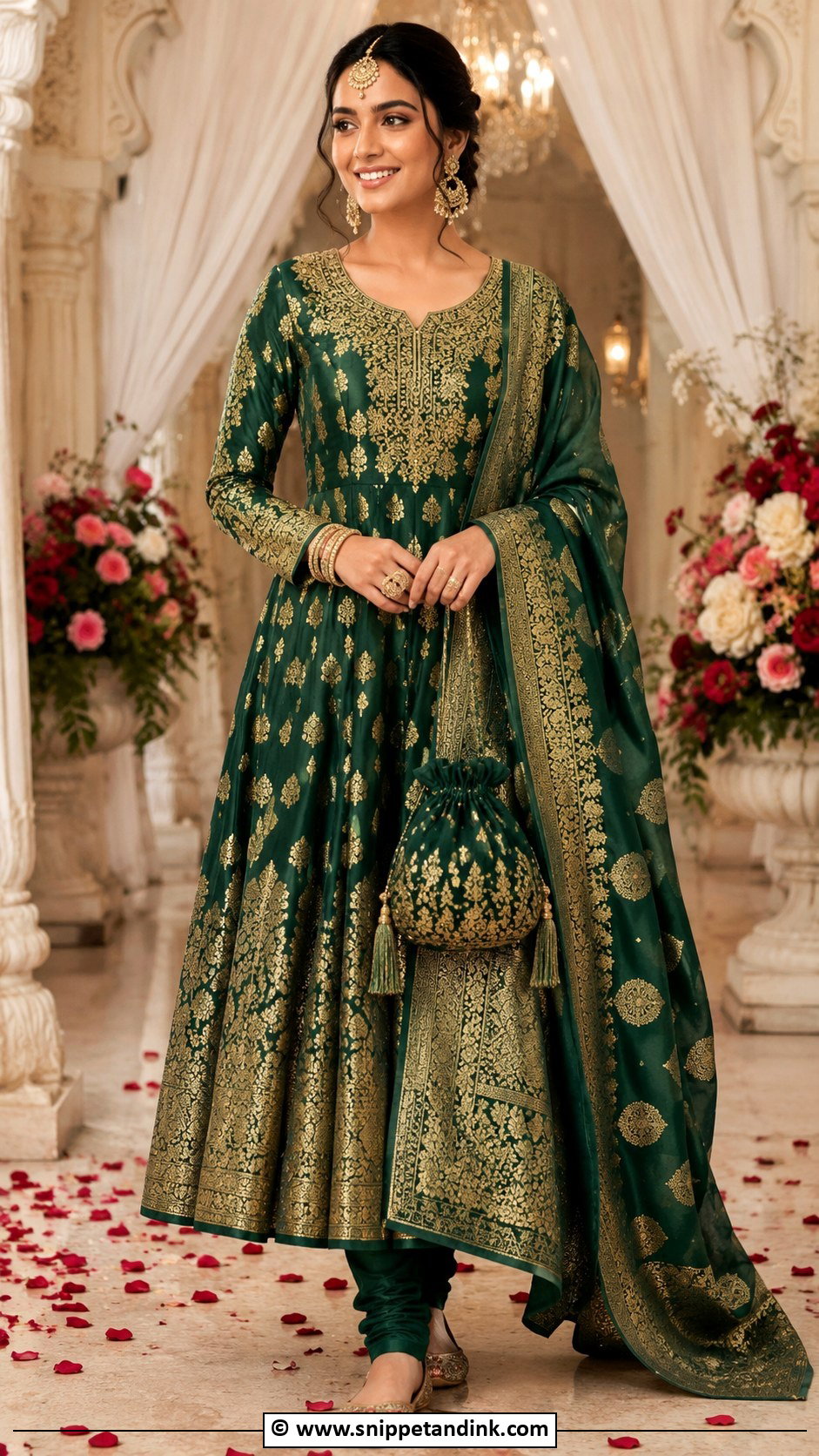 Banarasi Anarkali Wedding Suit - Snippet and Ink - 25 Heavy Anarkali Wedding Suits