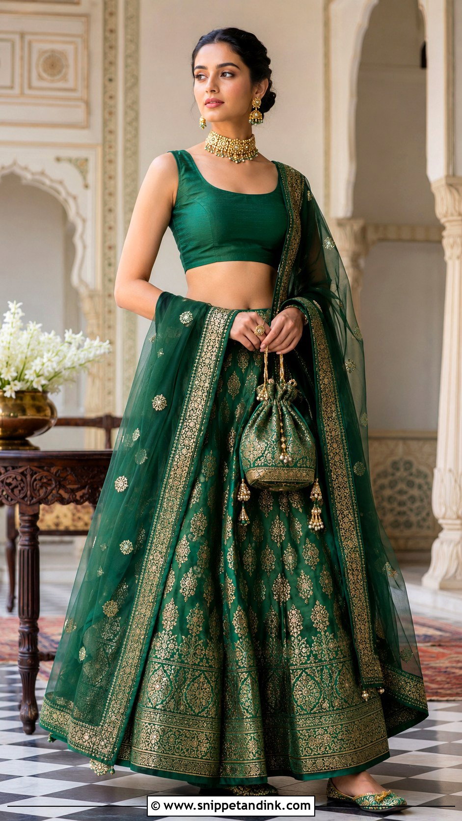 Banarasi Brocade Lengha - Snippet and Ink - 20 Beautiful Lengha Ideas