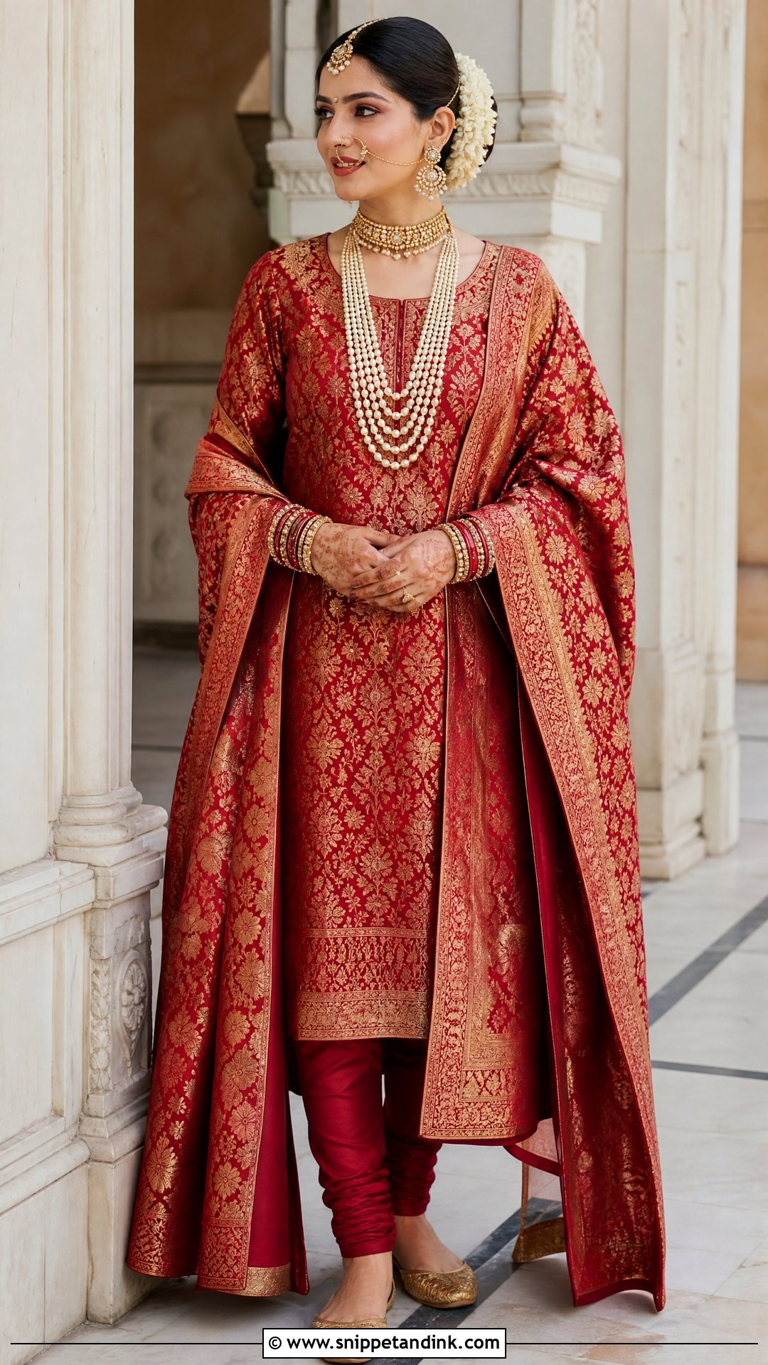 Banarasi Khada Dupatta Hyderabadi Bride - Snippet and Ink - 20 Hyderabadi Bride Ideas