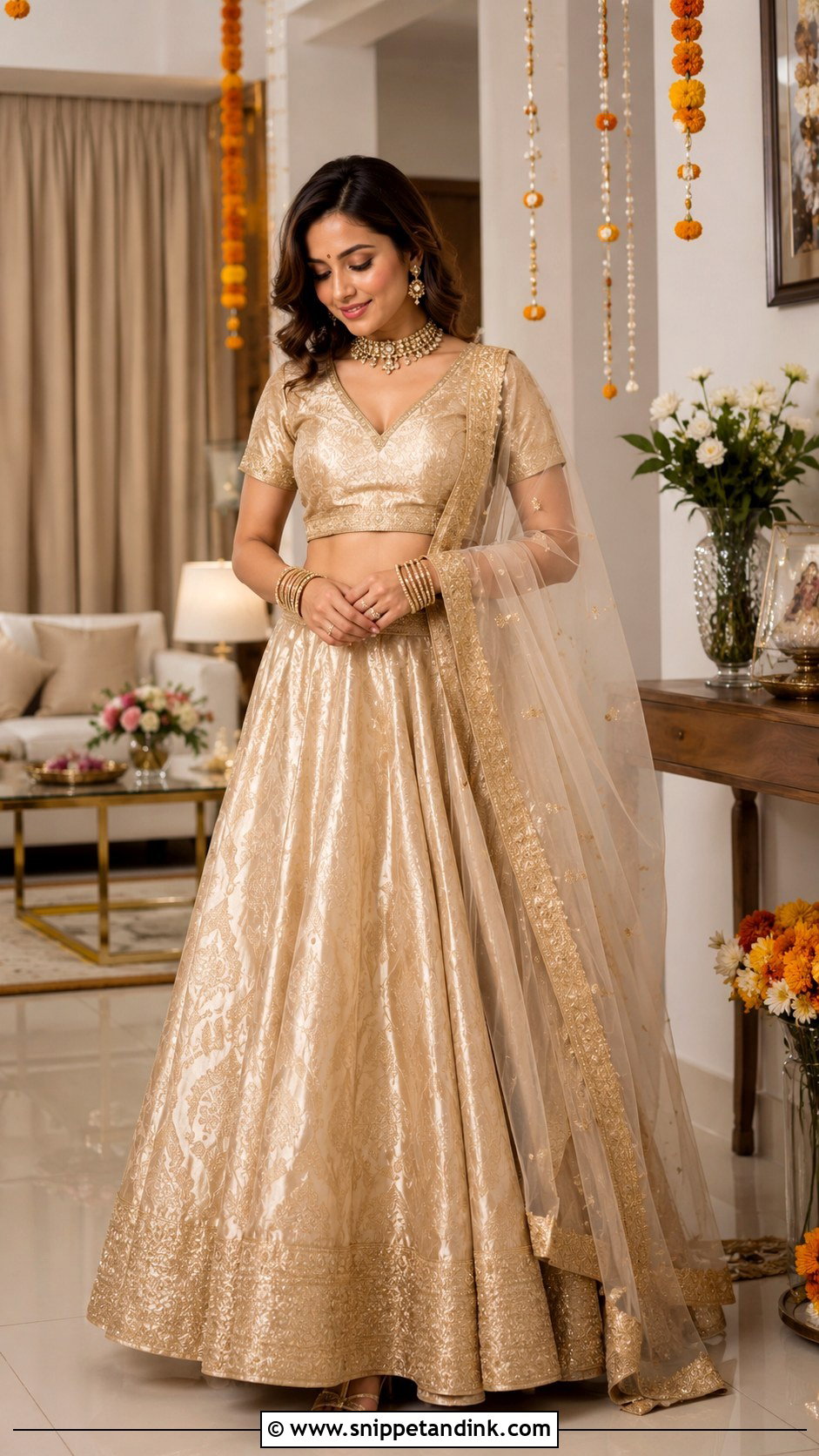 Banarasi Lehenga For Roka Bride - Snippet and Ink - 25 Roka Dresses for Bride