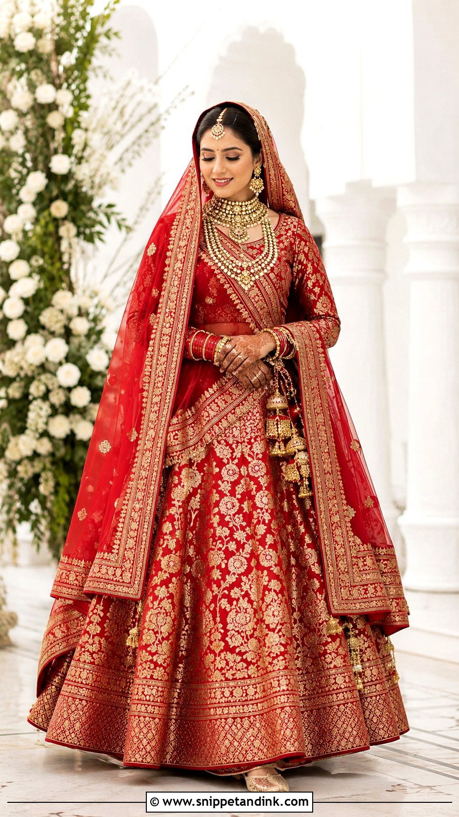 Banarasi Lehenga For Sikh Wedding - Snippet and Ink - 25 Sikh Wedding Dress Ideas
