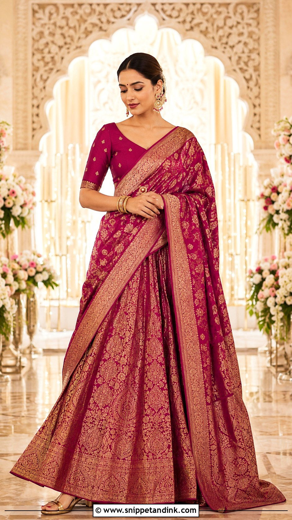 Banarasi Lehenga For Wedding Ceremony - Snippet and Ink - 25 Modern Indian Wedding Outfits Sisters