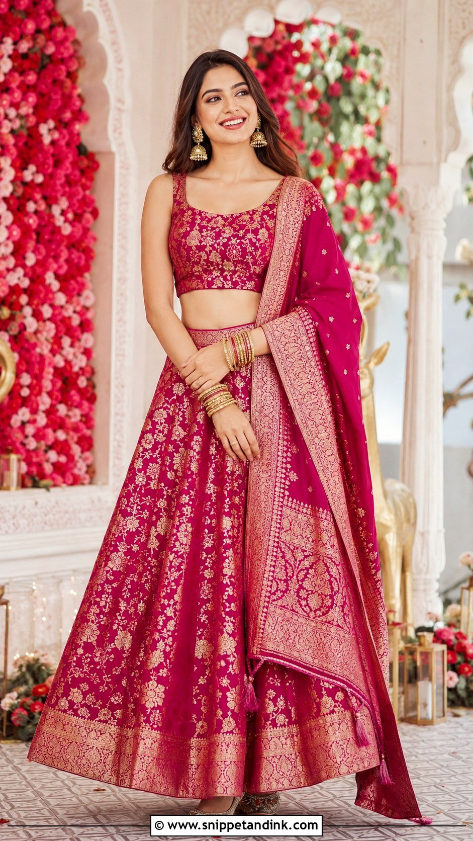 Banarasi Lehenga Sangeet Outfit - Snippet and Ink - 25 Bridal Sangeet Outfits
