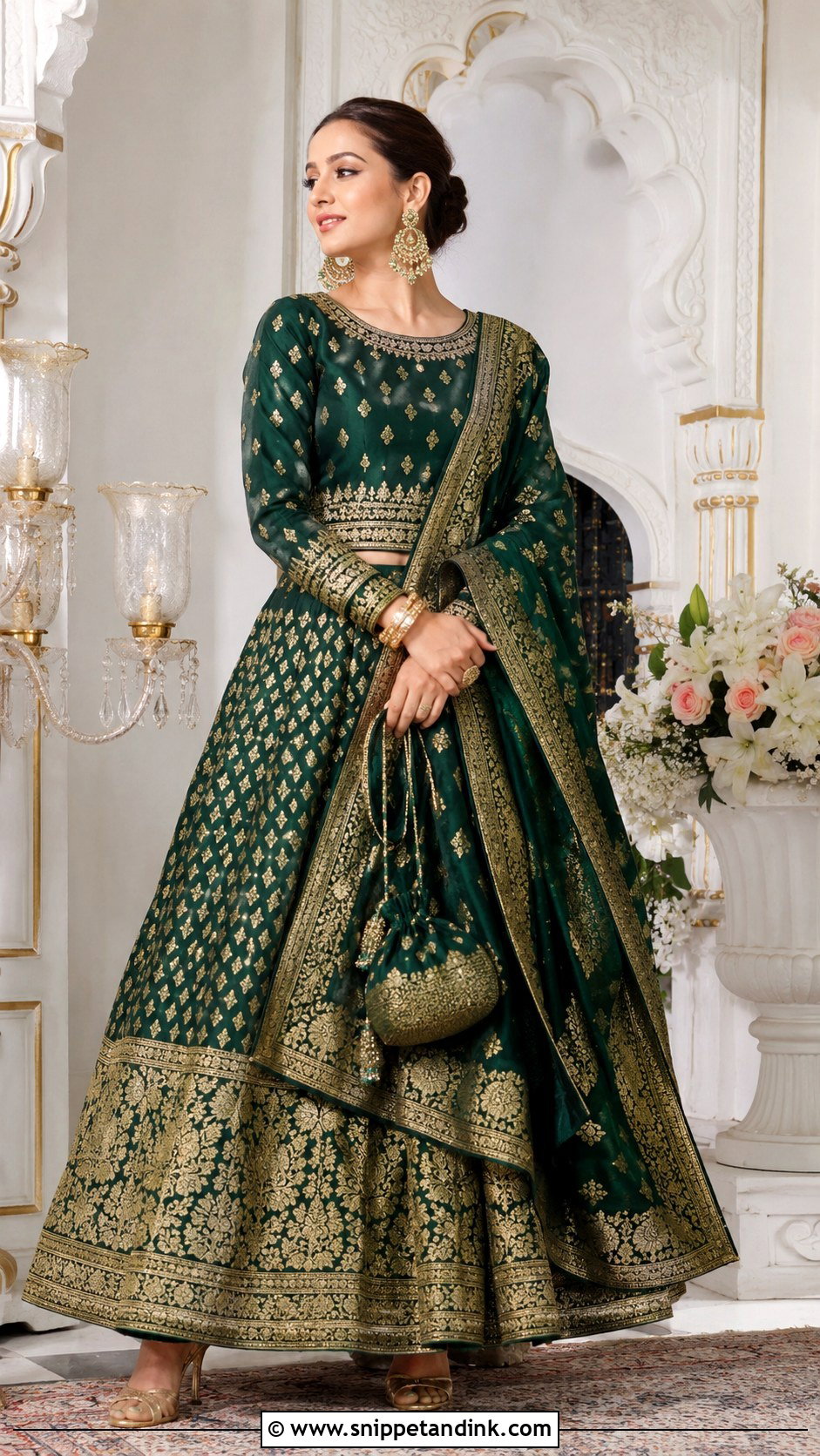 Banarasi Lehenga Wedding Dress - Snippet and Ink - 30 Indian Muslim Wedding Dresses