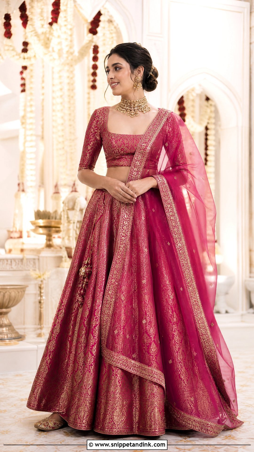 Banarasi Lehenga Wedding Outfit - Snippet and Ink - 20 Outfits for Marriage Functions