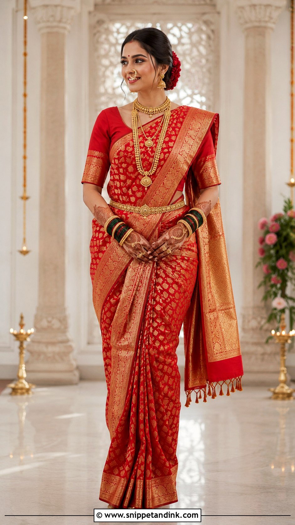 Banarasi Navvari Bridal Look - Snippet and Ink - 30 Navvari Bridal Look Ideas