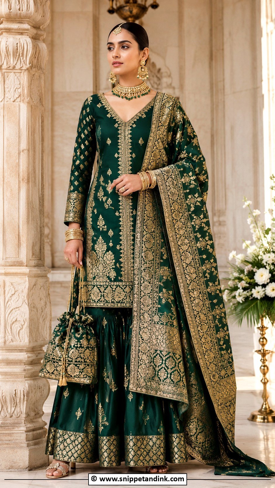 Banarasi Sarara Dress - Snippet and Ink - 30 Sarara Dress Indian Weddings Ideas