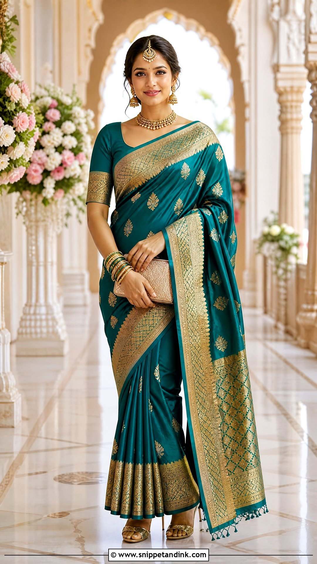 Banarasi Saree Dress - Snippet and Ink - 25 Indian Wedding Function Dresses