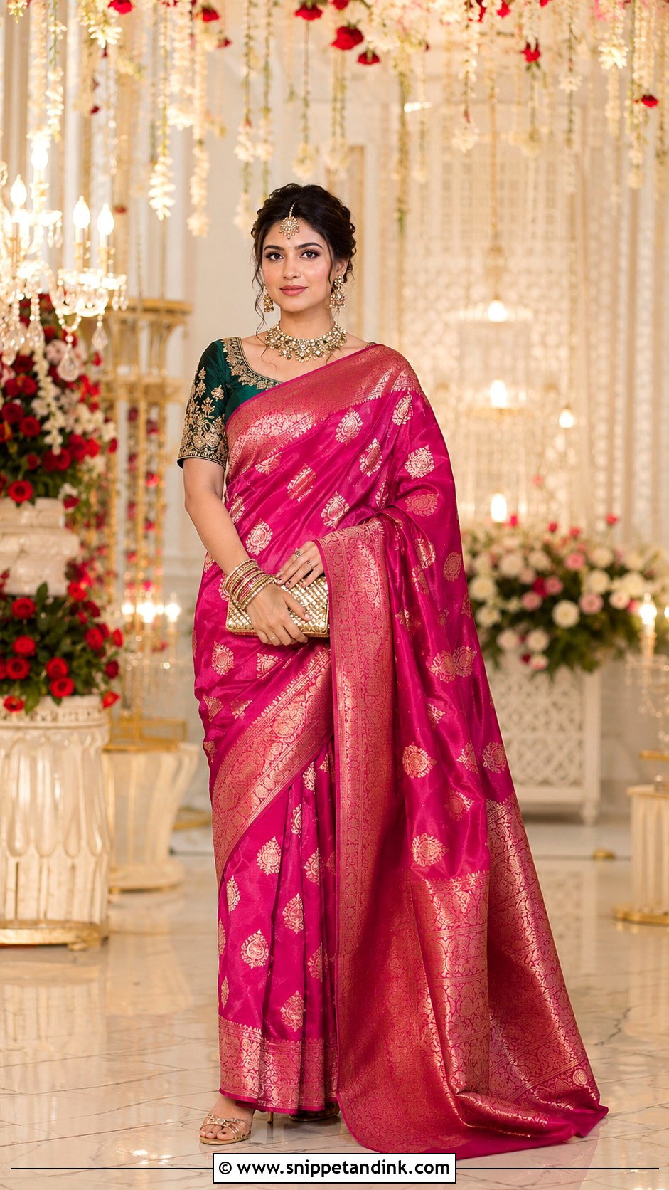 Banarasi Saree For Best Friend Wedding - Snippet and Ink - 25 Indian Best Friend Wedding Outfit Ideas
