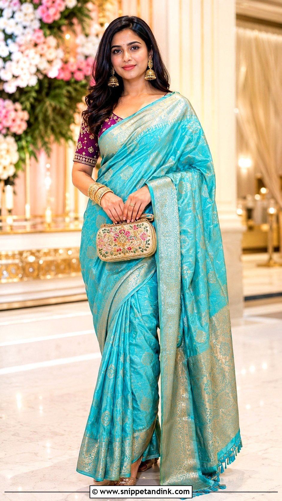 Banarasi Saree For Indian Summer Wedding - Snippet and Ink - 25 Indian Summer Wedding Outfits