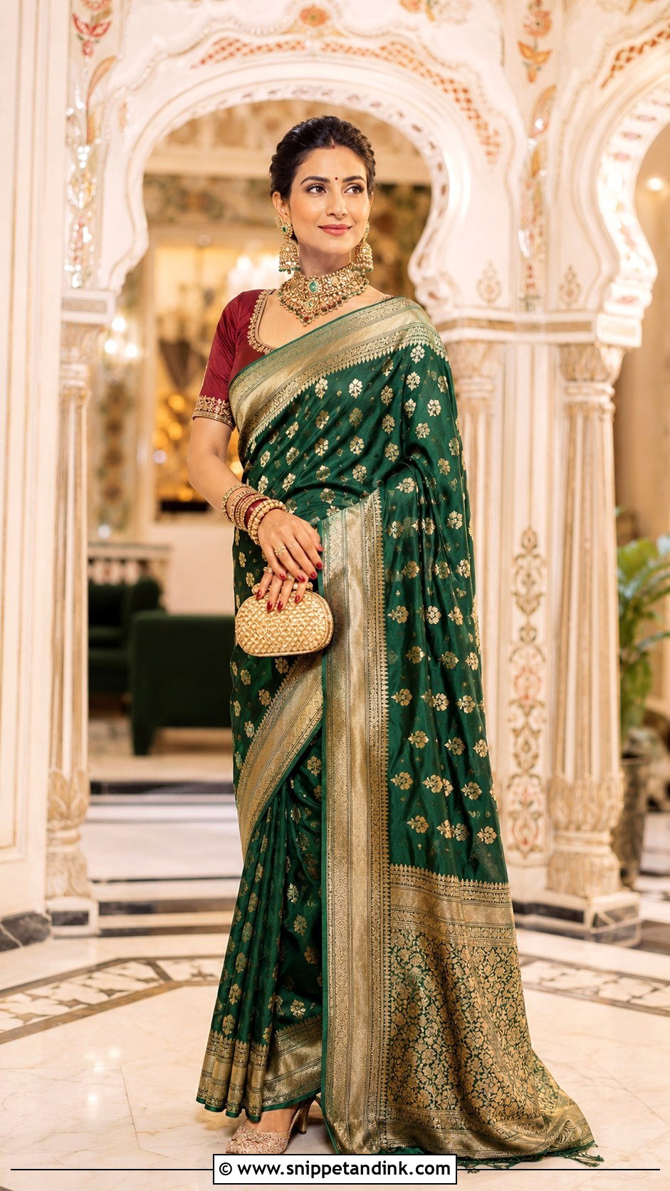 Banarasi Saree For Indian Wedding - Snippet and Ink - 25 Trending Indian Outfits for Wedding