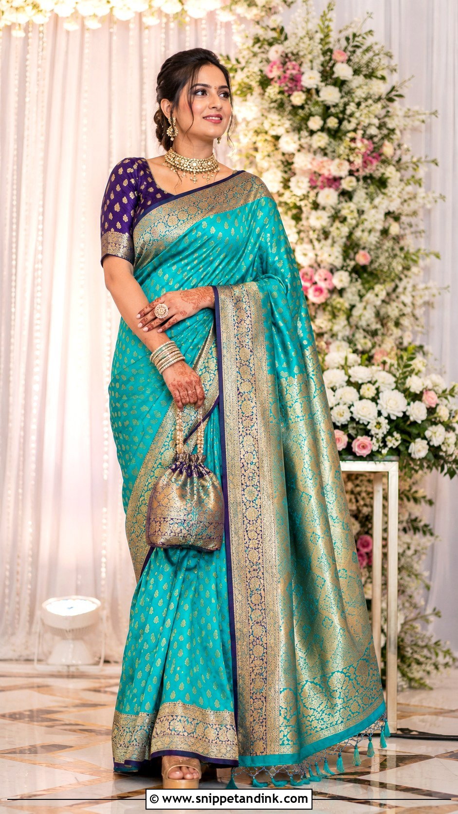Banarasi Saree For North Indian Sister Wedding - Snippet and Ink - 20 Indian Sisters Wedding Dresses
