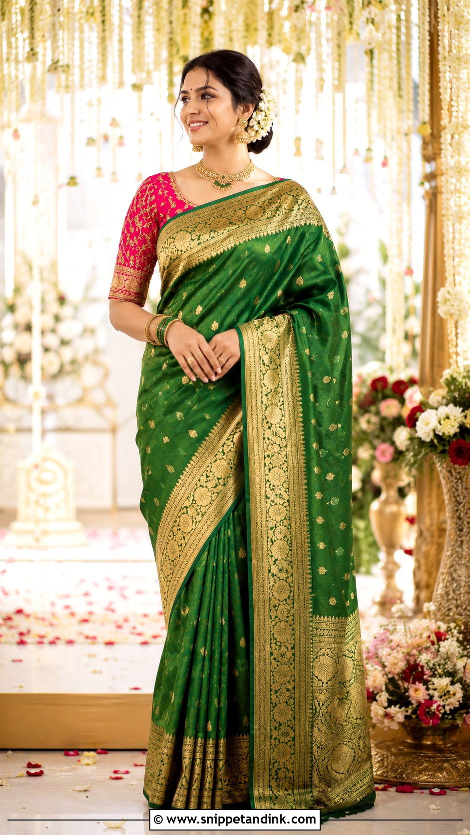 Banarasi Saree For Wedding Ceremony - Snippet and Ink - 25 Indian Sisters Wedding Dress Ideas