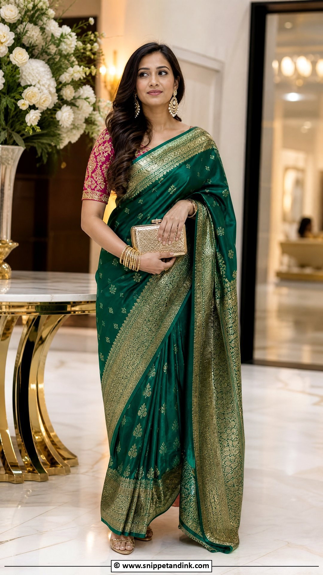 Banarasi Saree Outfit - Snippet and Ink - 35 Indian Wedding Dress Ideas