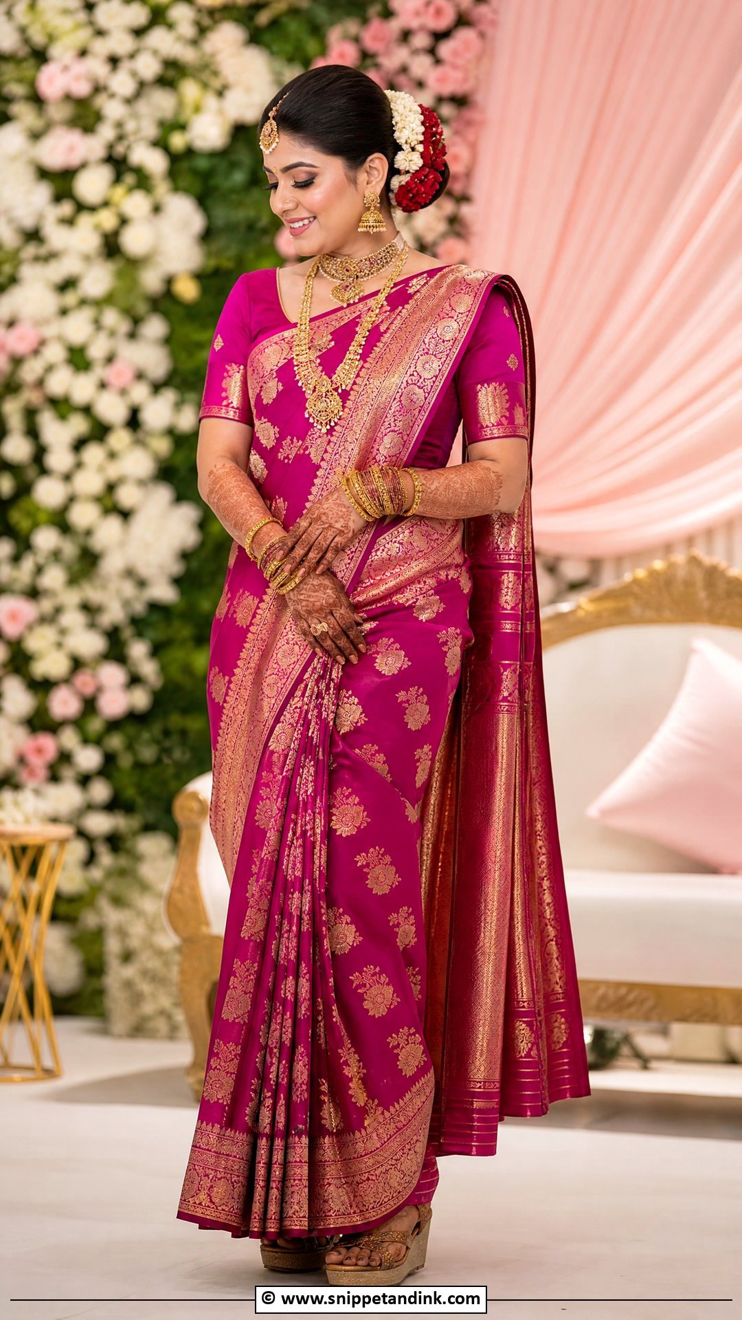 Banarasi Saree Sangeet Outfit - Snippet and Ink - 35 Bridal Sangeet Outfit Ideas