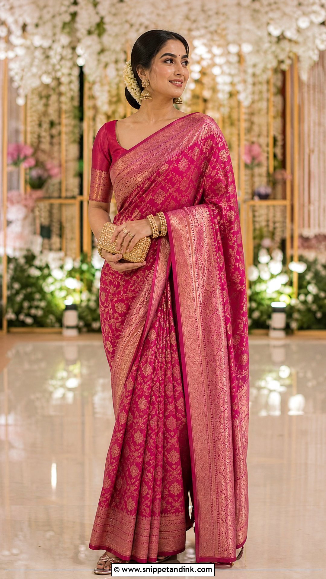 Banarasi Saree Wedding Outfit - Snippet and Ink - 25 South Indian Wedding Outfits