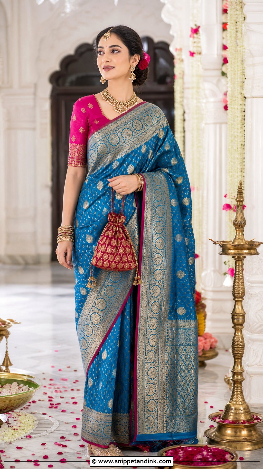 Banarasi Saree Wedding Outfit - Snippet and Ink - 20 Wedding Outfit for Sister Ideas