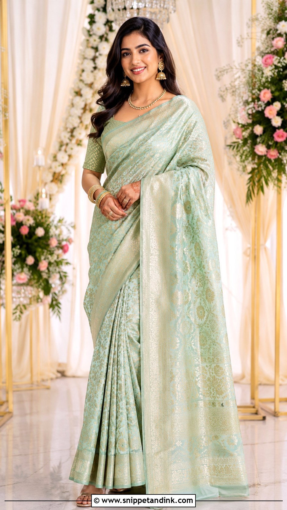 Banarasi Saree for Roka Ceremony - Snippet and Ink - 25 Dress for Roka Ceremony Ideas