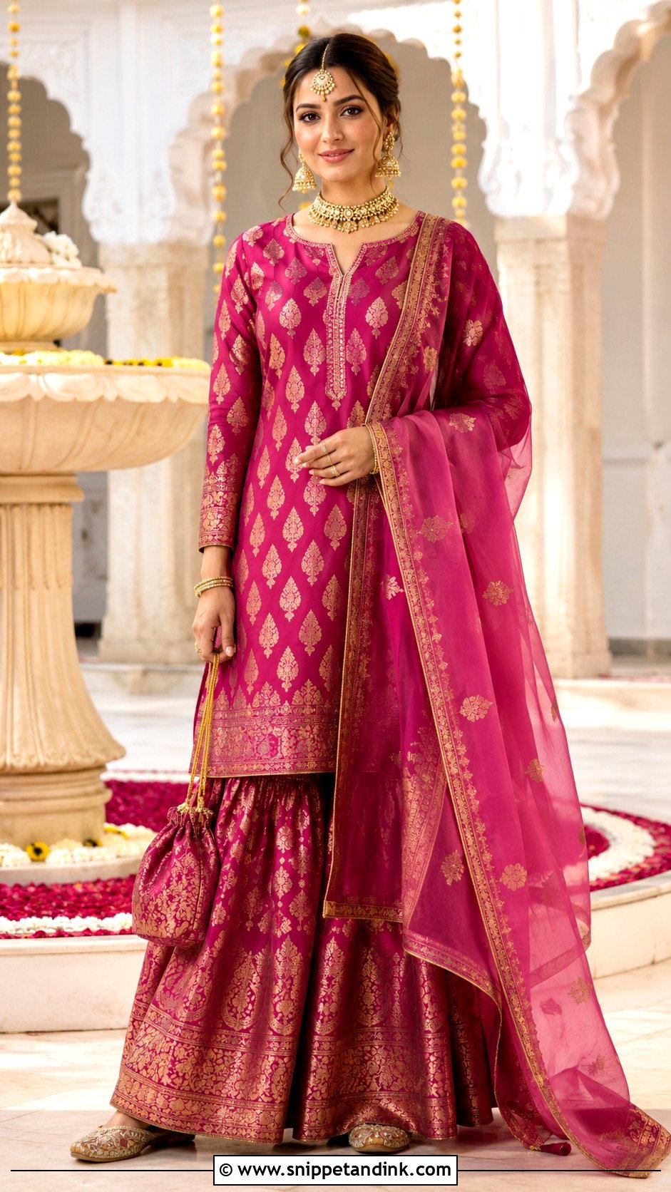 Banarasi Sharara Outfit - Snippet and Ink - 25 Wedding Sharara Ideas
